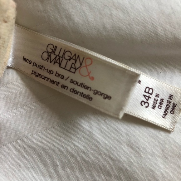 GILLIGAN&O’MALLEY beige lace push up bra - Picture 3 of 3